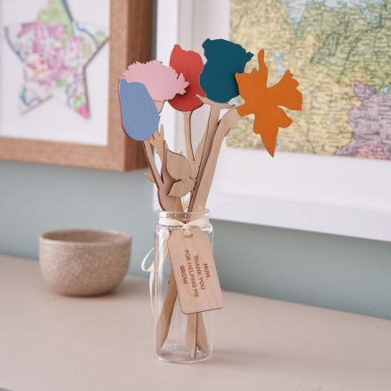 Personalised Flower Bouquet Keepsake Gift For Her