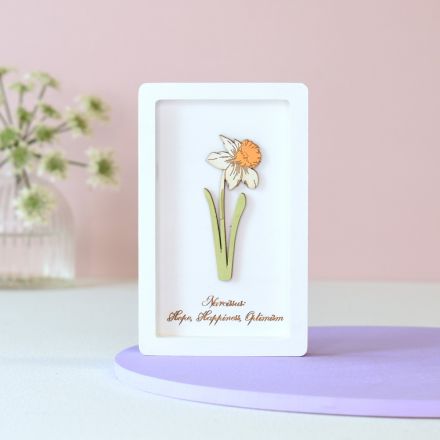 December Birth Flower Miniature Narcissus Wall Art Gift