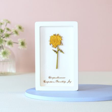 November Birth Flower Miniature Chrysanthemum Wall Art Gift