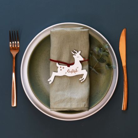 Reindeer keepsake place setting