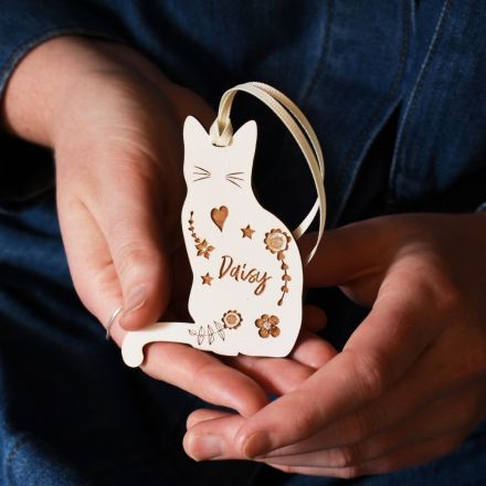 Personalised Pet Cat Hanging Keepsake