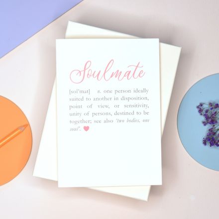 Soulmate definition Valentine's card