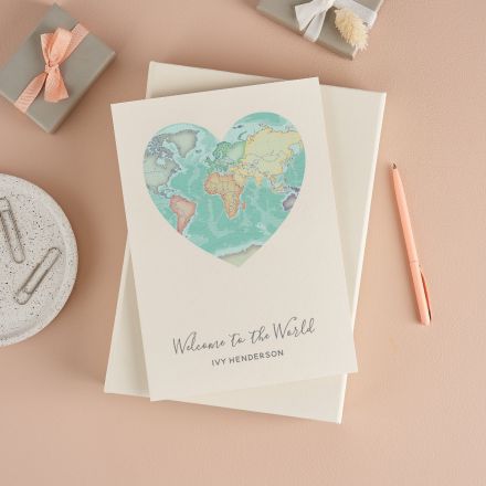 Welcome To The World Personalised New Baby Card