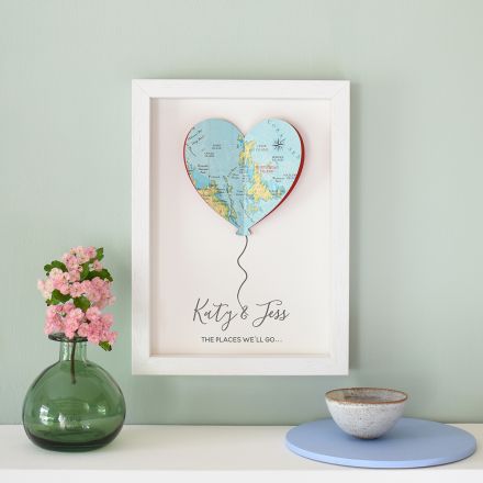 Personalised Map Balloon Print