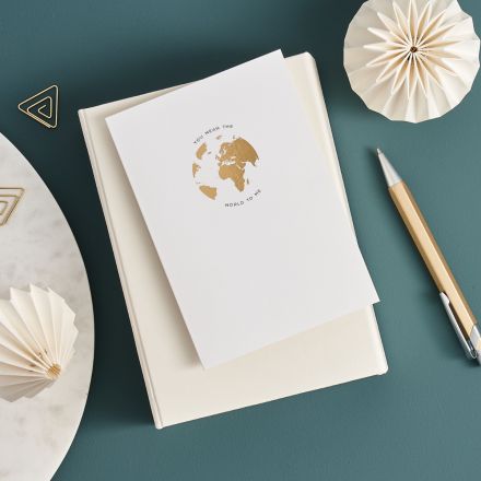 You Mean The World To Me Valentine's Card