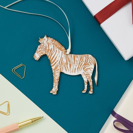Hanging zebra keepsake