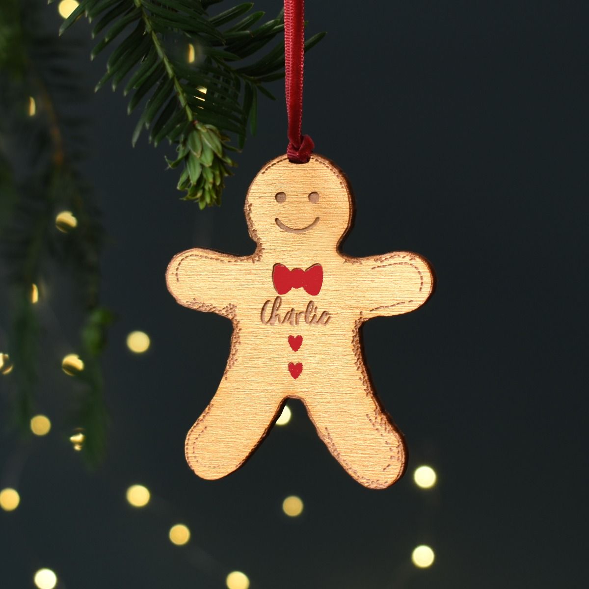 Personalised keepsake Christmas decoration | gingerbread man