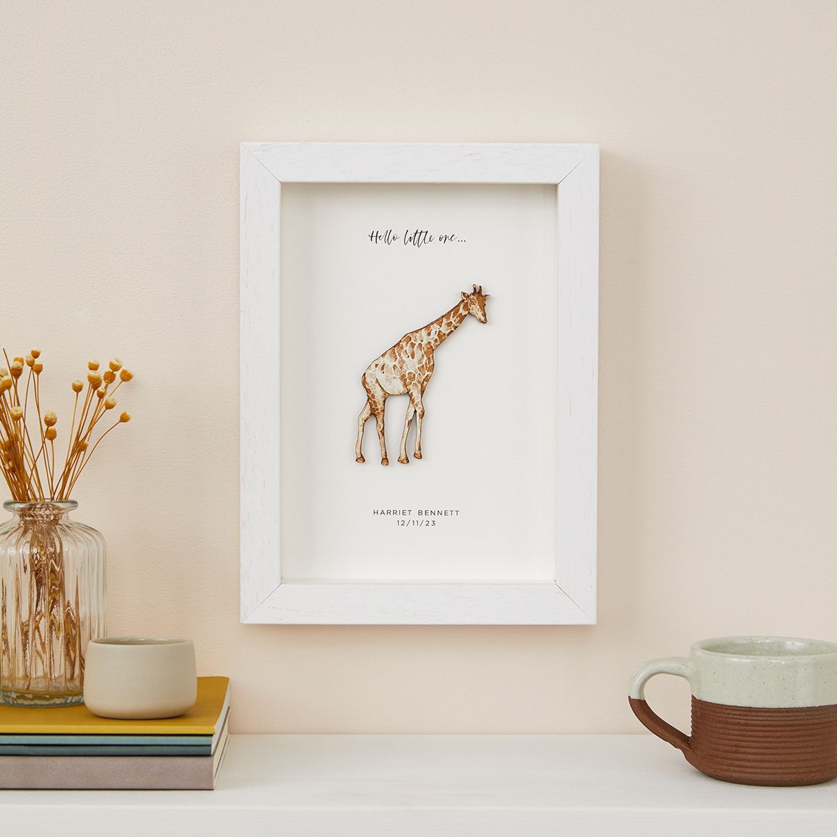 Baby giraffe shop wall art