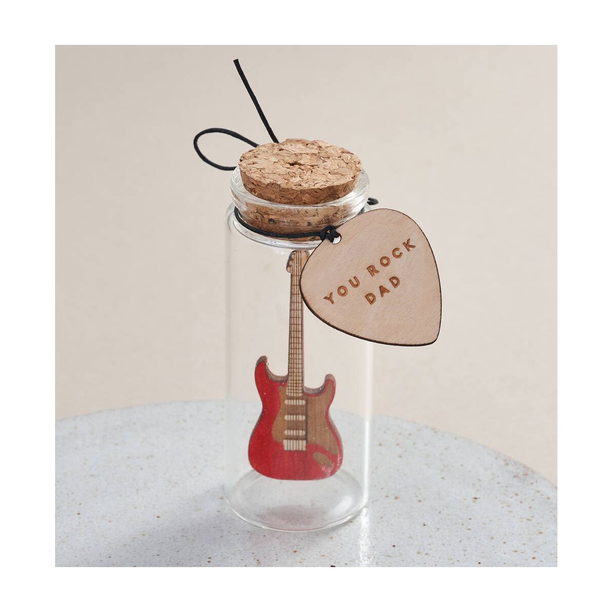 Guitar shop glass bottle