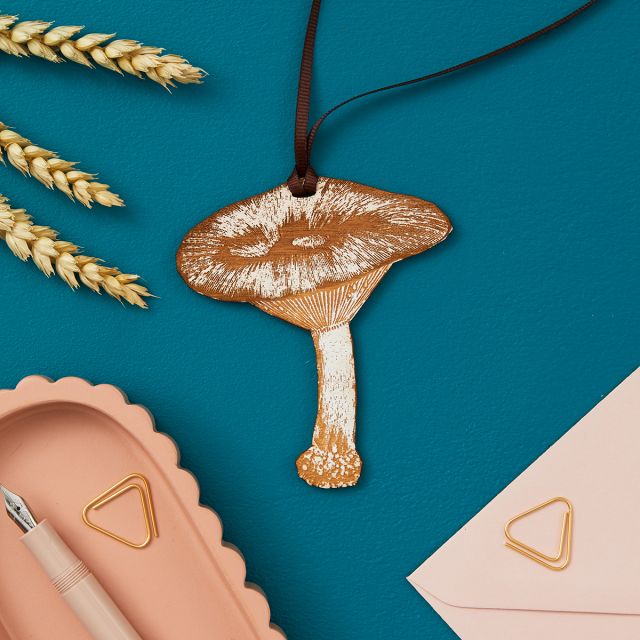 Hanging mushroom decoration