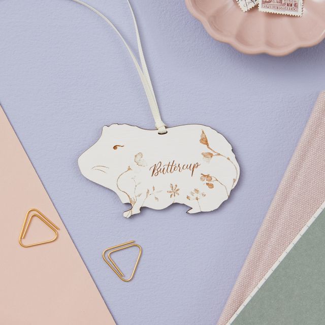 Wooden Guinea pig keepsake decoration